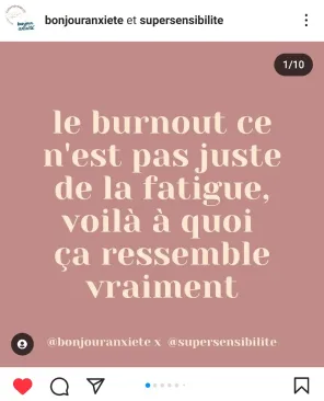 publication insta bonjour anxiété